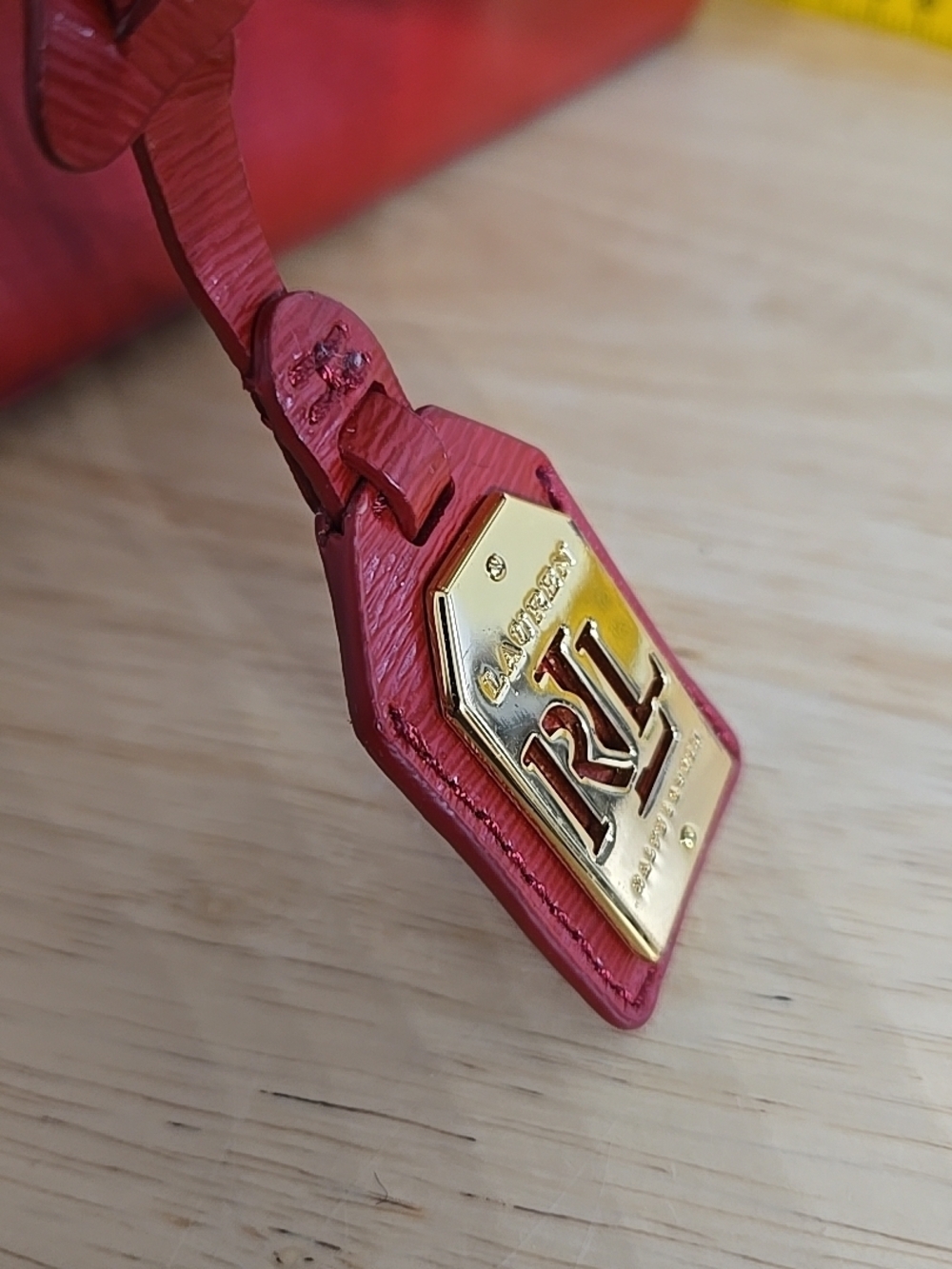 Ralph Lauren Mini Newbury double zip satchel bag Red - Picture 10 of 16